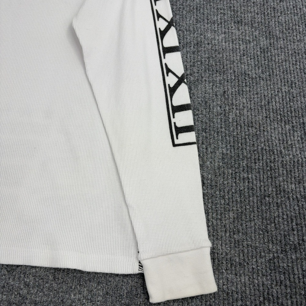 Southpole Thermal Shirt Men XL White Cotton Waffle Knit Tribal Graphic Y2K Style - Picture 9 of 10